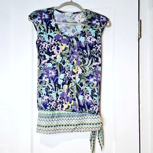 La Perla Studio Y2k Floral Stretch Side Tie Top